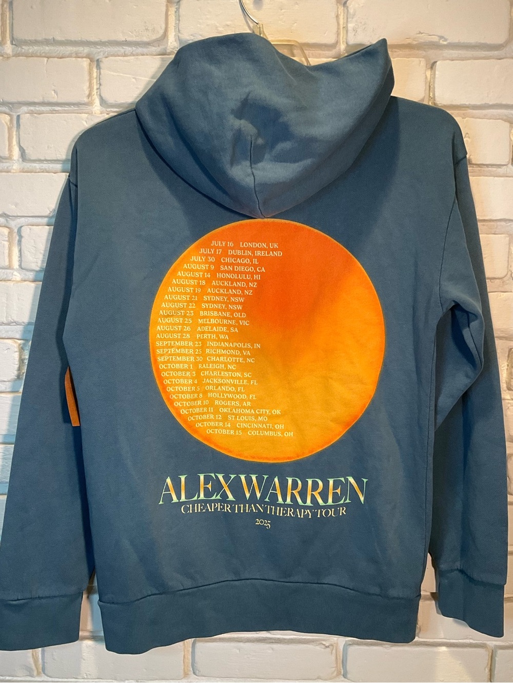 Alex Warren Cheaper than Therapy Tour hoodie S - Picture 2 of 5